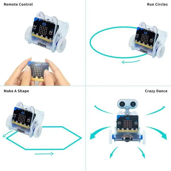 ELECFREAKS Ring:bit Car V2 micro bit Car Kit (ohne micro:bit Board) – Ansicht 2
