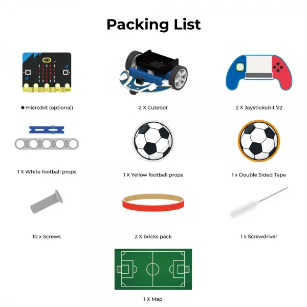 ELECFREAKS micro:bit Cutebot Fun Football Game Kit (ohne micro:bit Boards) – Ansicht 3