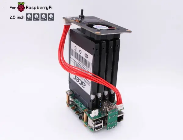 Raspberry Rock Pi 4 zbh. SATA NAS HAT Top Board – Ansicht 2