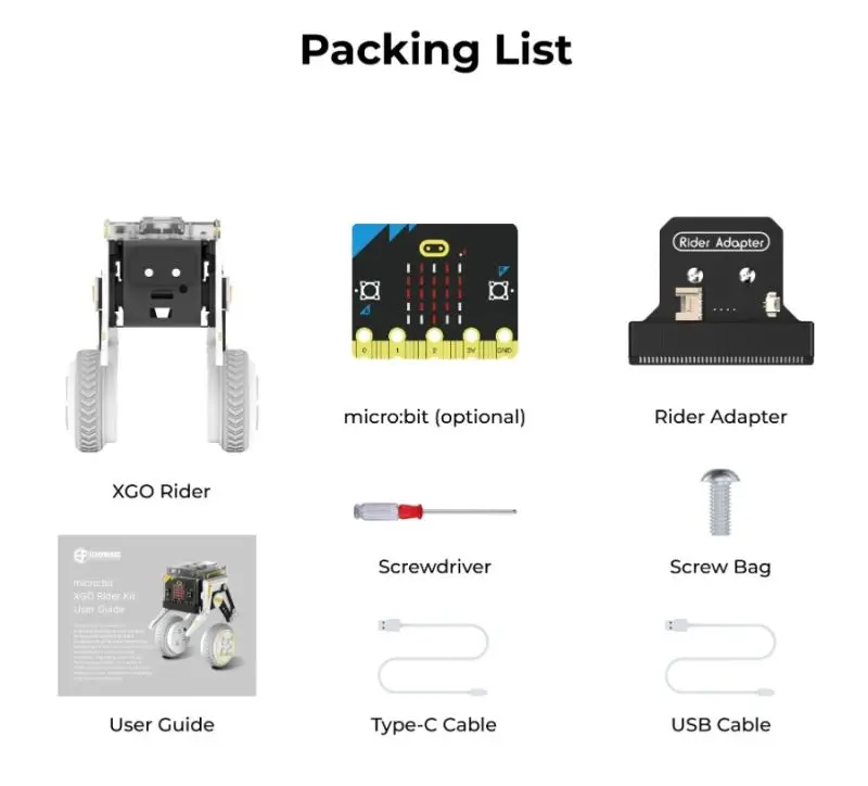 ELECFREAKS micro:bit XGO Rider Kit - w/ european Plug – Ansicht 3