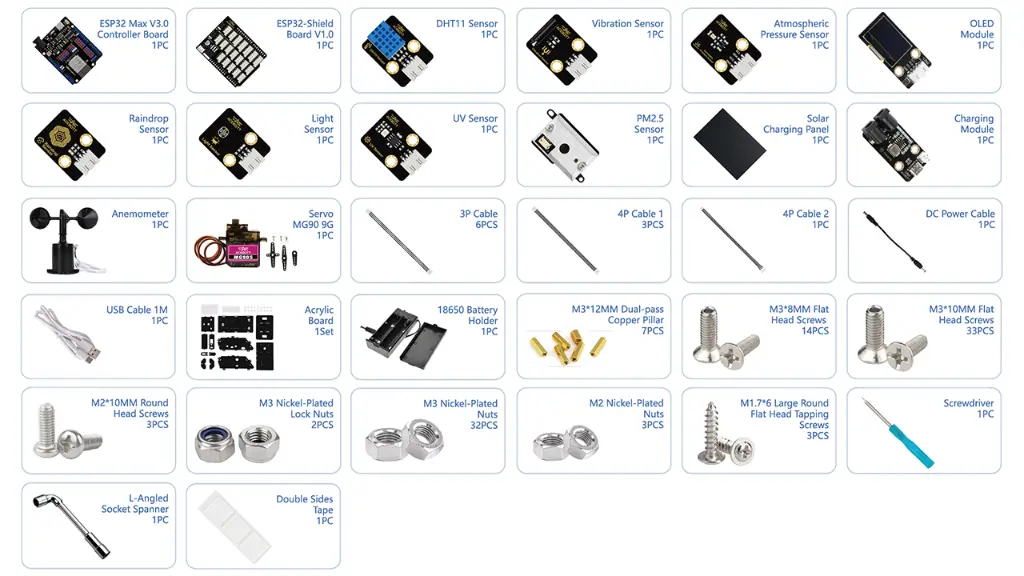 ACEBOTT IOT Weather Station Starter Kit for ESP32 – Ansicht 6