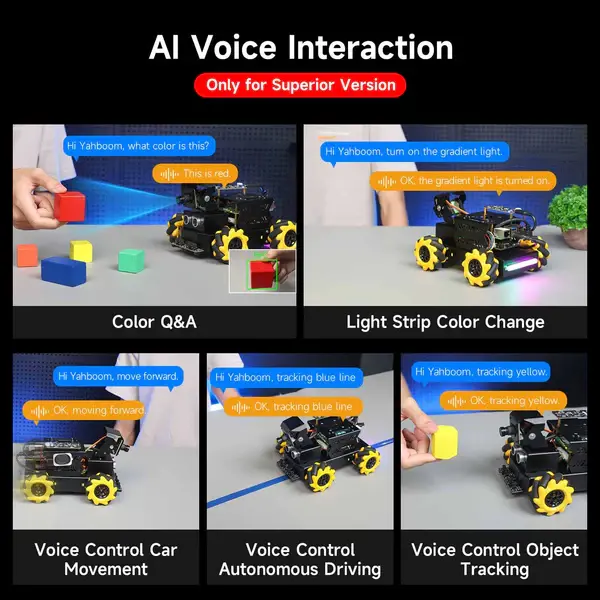 Yahboom Raspbot V2 AI Large Model Robot Car for Raspberry Pi 5 4G – Ansicht 5