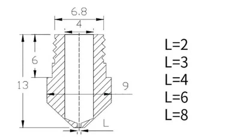 ALLNET 4duino 3D Nozzles M7 Düse verschiedene Größen – Ansicht 5