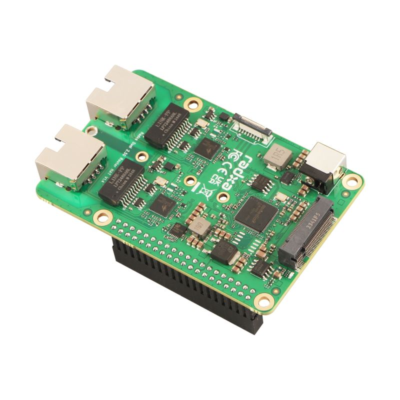 RADXA Dual 2.5GBit Router Hat, M.2, Raspberry 5, Radxa – Ansicht 3