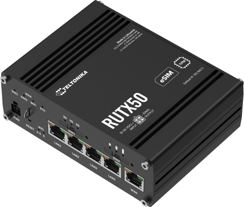 Teltonika · Router · RUTX50 · 5G Modem Router/WLAN – Ansicht 3