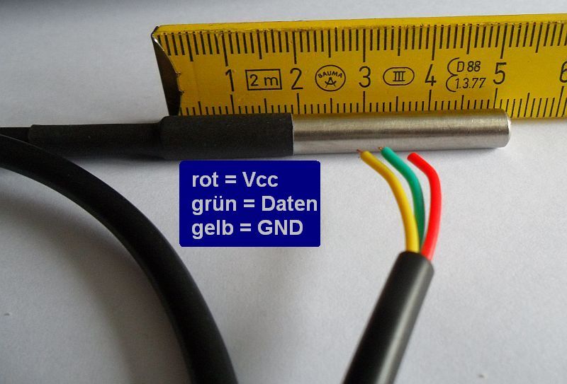 ALLNET 4duino Sensor Temperatur wasserdicht DS18B20 – Ansicht 2