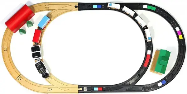 Intelino MINT Eisenbahn "Smart Train" Universaladapter für Holzschienen – Ansicht 3