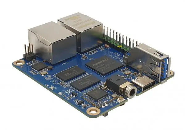 Rock Pi E D8 Dual Ethernet Board RK3328 1GB RAM oh. Wifi/BT – Ansicht 3