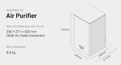 Snapmaker 2.0 Zubehör Air Purifier – Ansicht 4