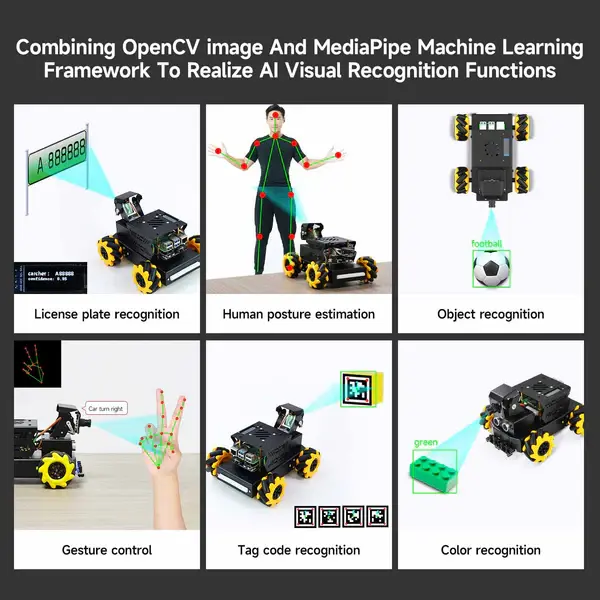 Yahboom Raspbot V2 AI Large Model Robot Car for Raspberry Pi 5 4G – Ansicht 10