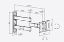 Edbak WMA75 VISARIO - Basic Swing Arm for 43" - 75"screens, max load 30kg – Ansicht 3
