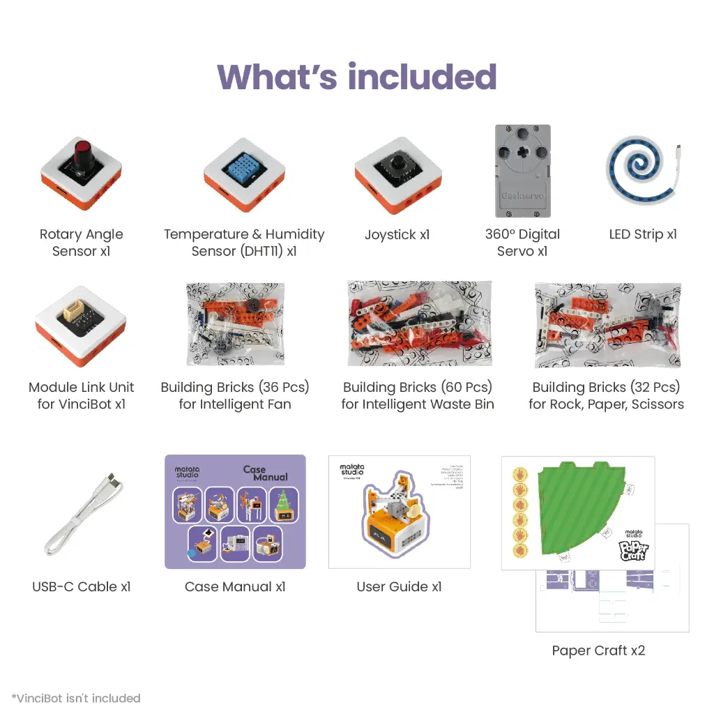 VinciBot Erweiterung "Inventor Kit" MatataStudio – Ansicht 2
