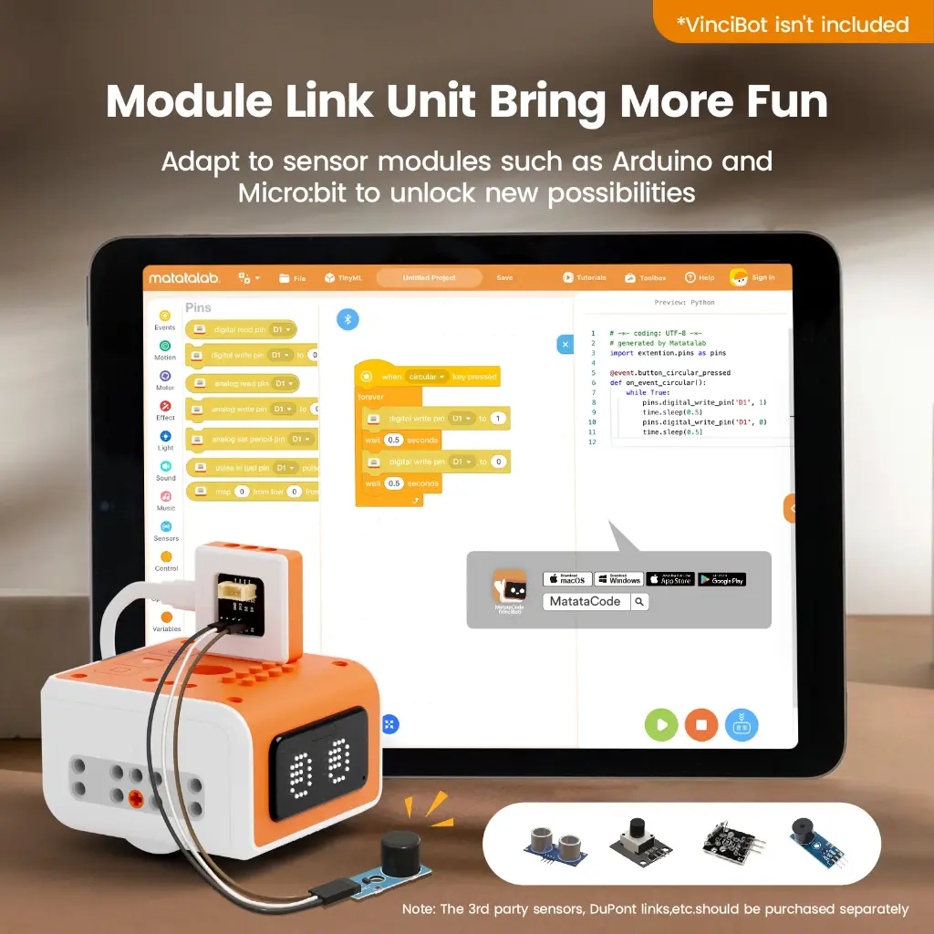 VinciBot Erweiterung "Inventor Kit" MatataStudio – Ansicht 3