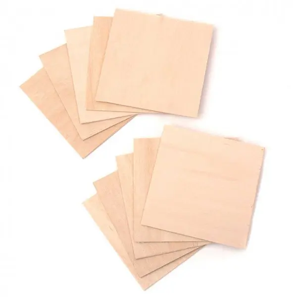 [151755] Snapmaker 1.0 Material Holzscheiben 10er Pack / CNC Material Pack Blank Wood (80 x 80 x 1.5 mm)