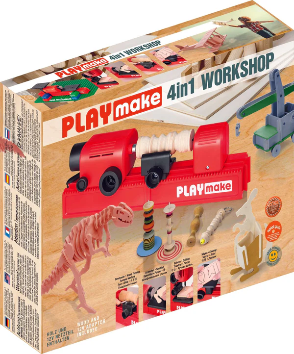 [266689] PlayMake 4in1 - kindersichere Holzwerkstatt
